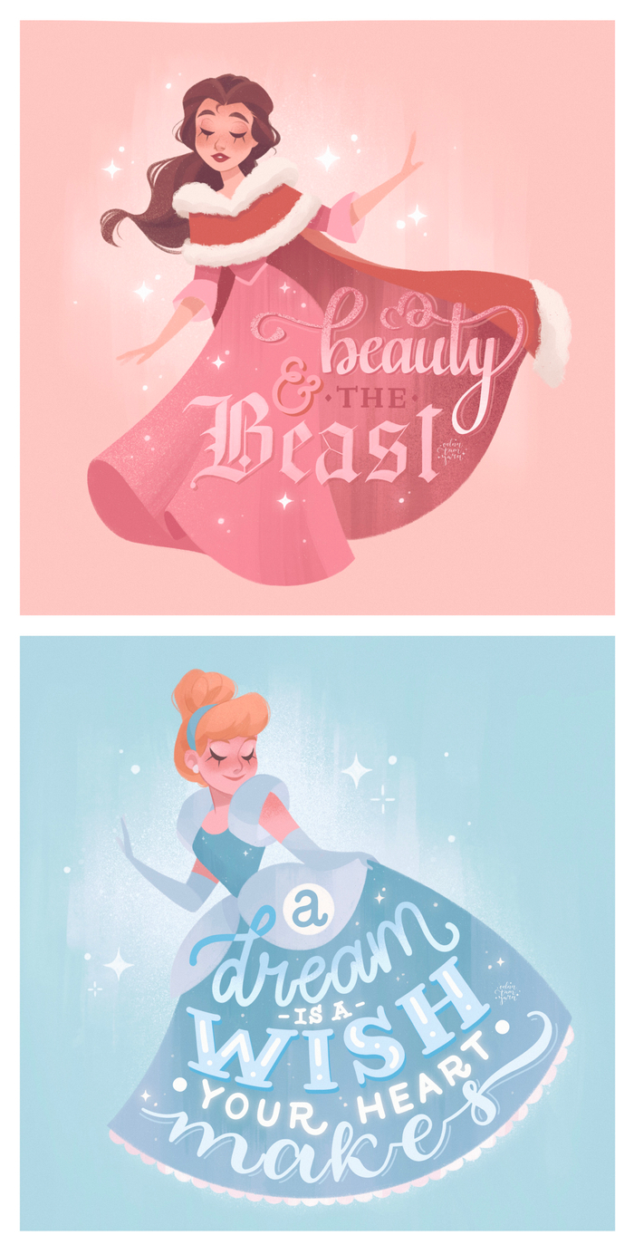 Принцессы | Леттеринг 