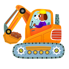 Пазлы для малышей "Веселые Машинки" Векторная иллюстрация