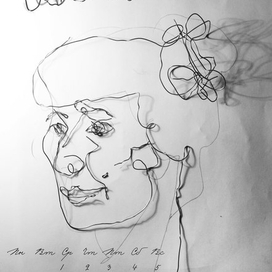 портрет из проволоки