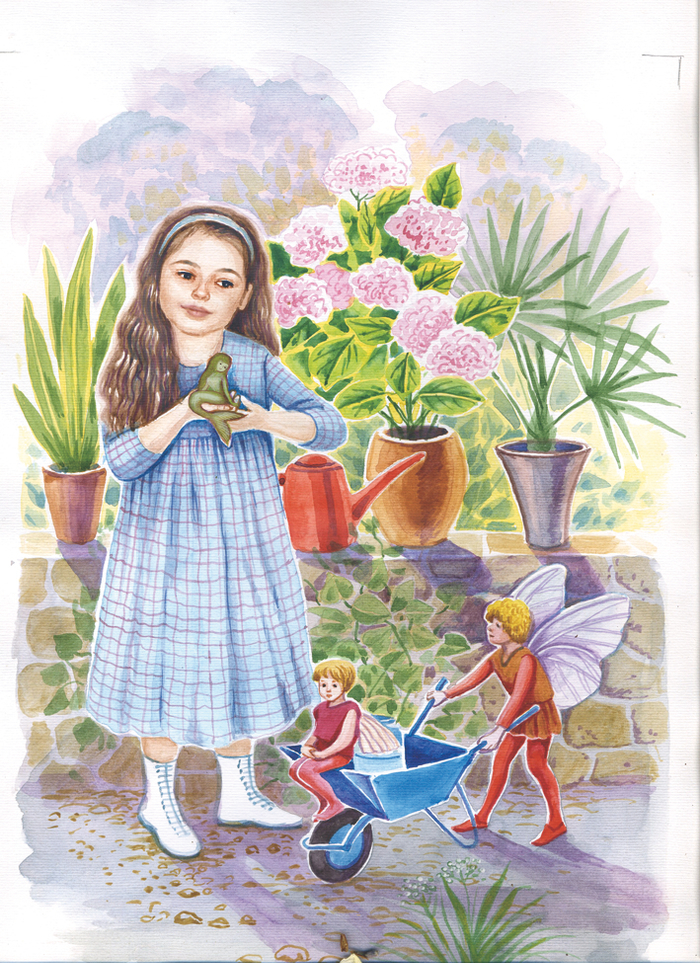 Иллюстрация для семейной книги с портретным сходством