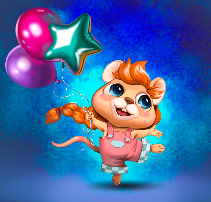 мышка с шариками