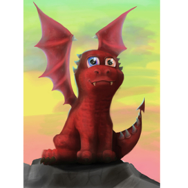 Красный дракончик Том