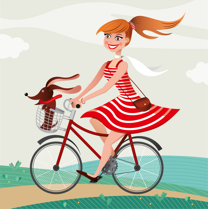 Девушка с велосипедом