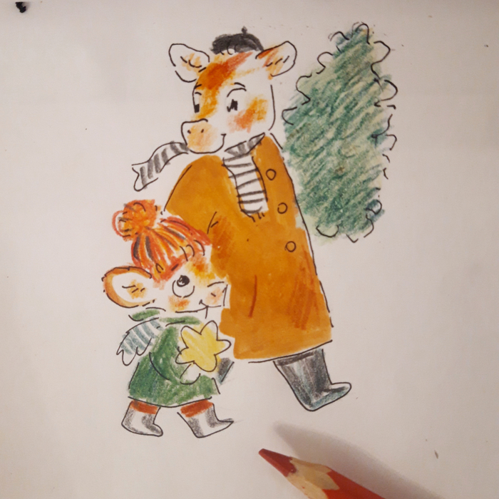 Коровки с елочкой