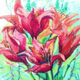 Красные лилии