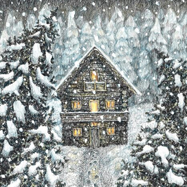 В снежном лесу