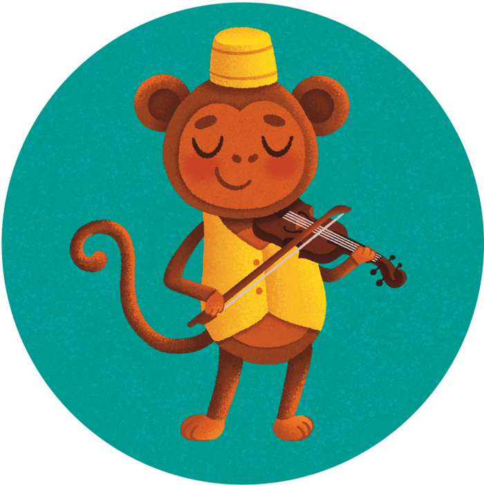 Обезьянка со скрипкой