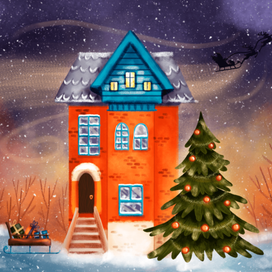 зимняя открытка