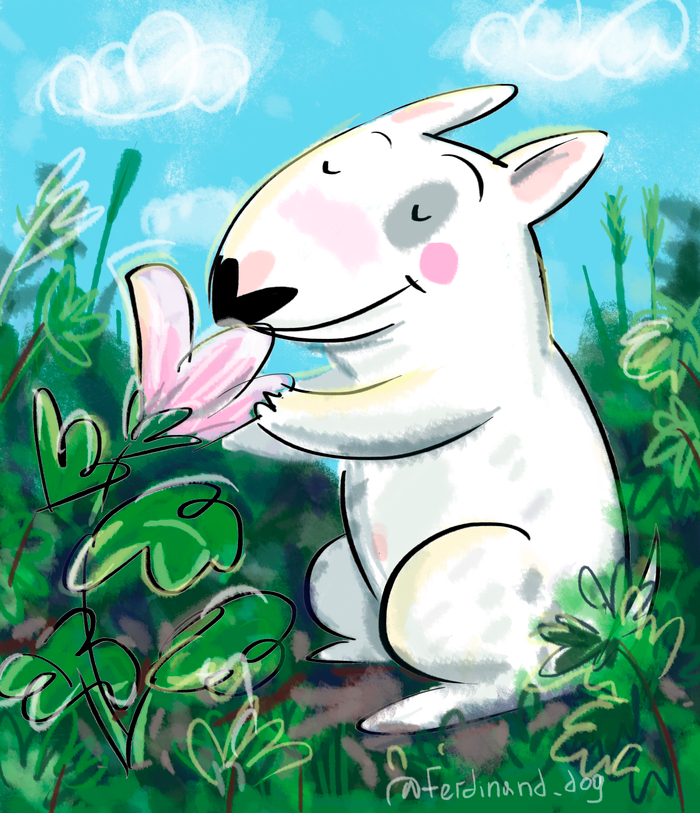 Ферд и розовый цветок