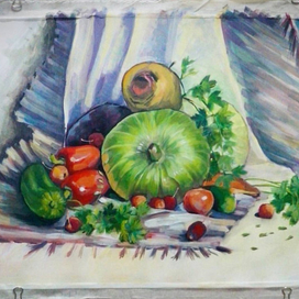 Ещё одни овощи на коврике...