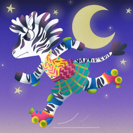 Неоновая зебра 