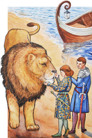 "Хроники Нарнии". Иллюстрация для детского календаря, посвященного литературе 