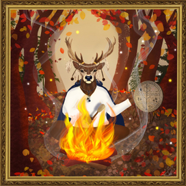 Олень-шаман в мягком свитере