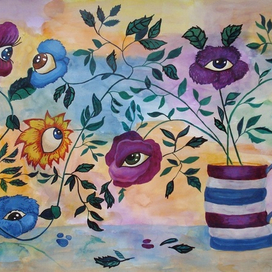 Цветы-глаза