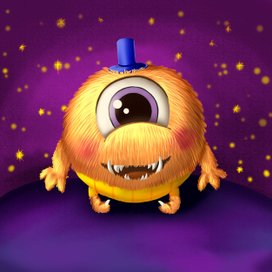 Одноглазый милый монстрик