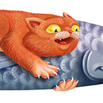 Кот с рыбкой