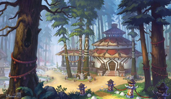 поселение племени лесных котов