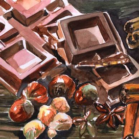 Натюрморт с шоколадом