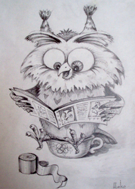 Сова на горшке