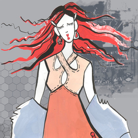 Эскиз к коллекции молодежной одежды 