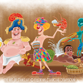 карикатуры: В Бане генералов нет