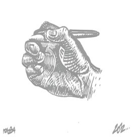 Рука, держащая перо.