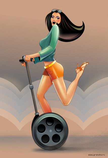 Девушка на Segway