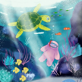 Детская иллюстрация океан
