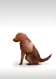 Пес в стиле lowpoly