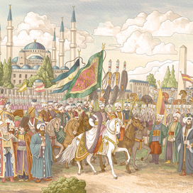Смотр войск султаном