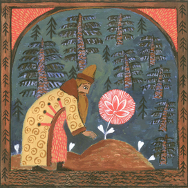 Иллюстрация к сказке "Аленький цветочек"