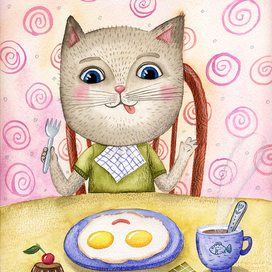 Кот и яичница