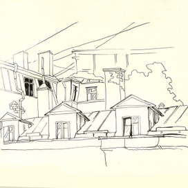 Sketch from travel, Riga, Latvia.