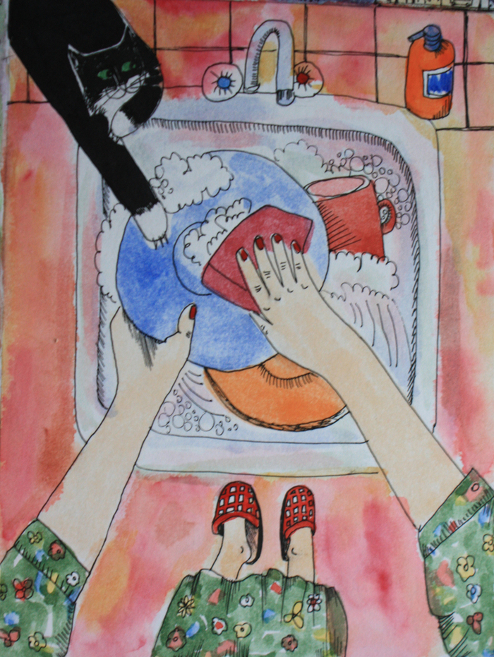 моем посуду