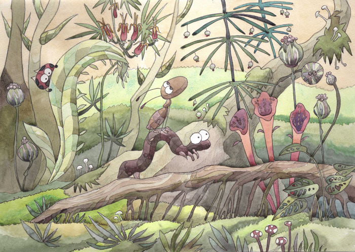 Муравьшка возвращается домой