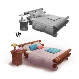 Спальный гарнитур 3D модель