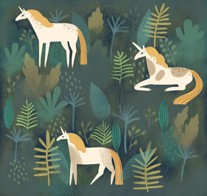 Принт единороги