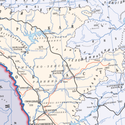 Фрагмент карты Амурской области