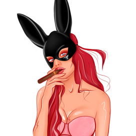 Девушка с сигарой