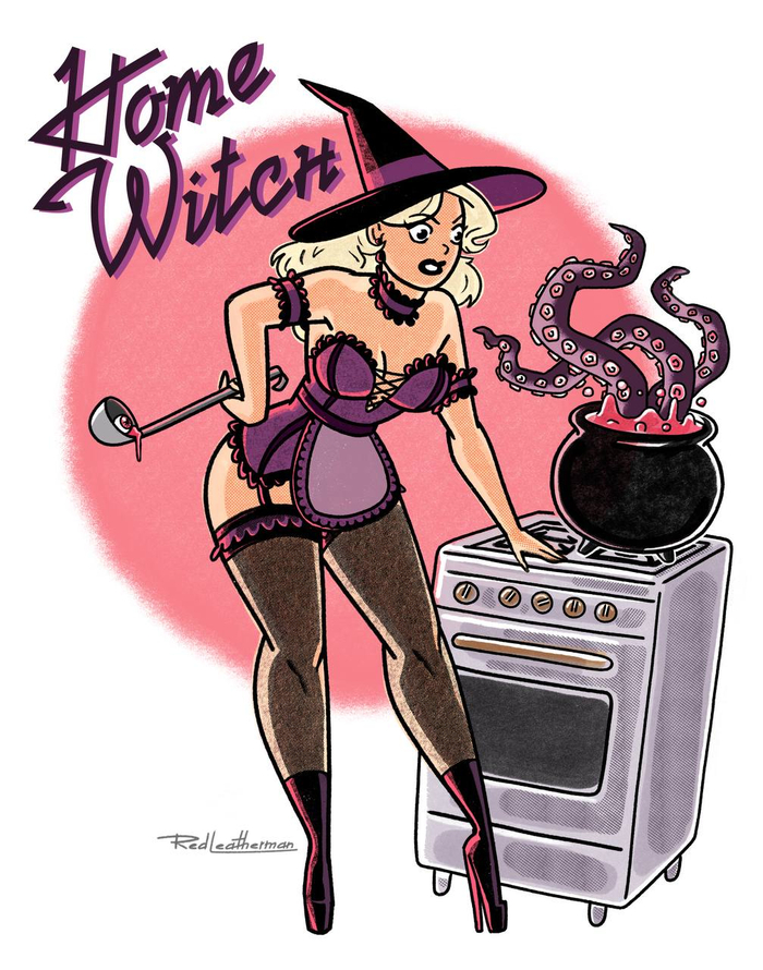 Home Witch pin-up print series (3)
