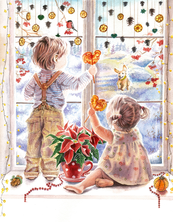 Дети у окна (Декабрь)