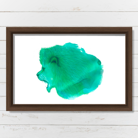 Картина "Green lion"