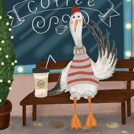 Чайка с чаем (вообще-то это кофе:)