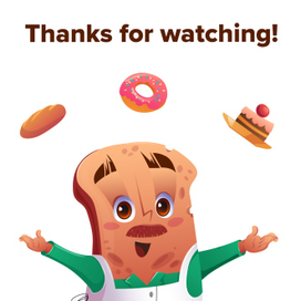 Маскот для пекарни. Бренд-персонаж мистер Хлебчик