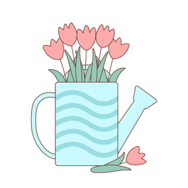 Цветы в лейке