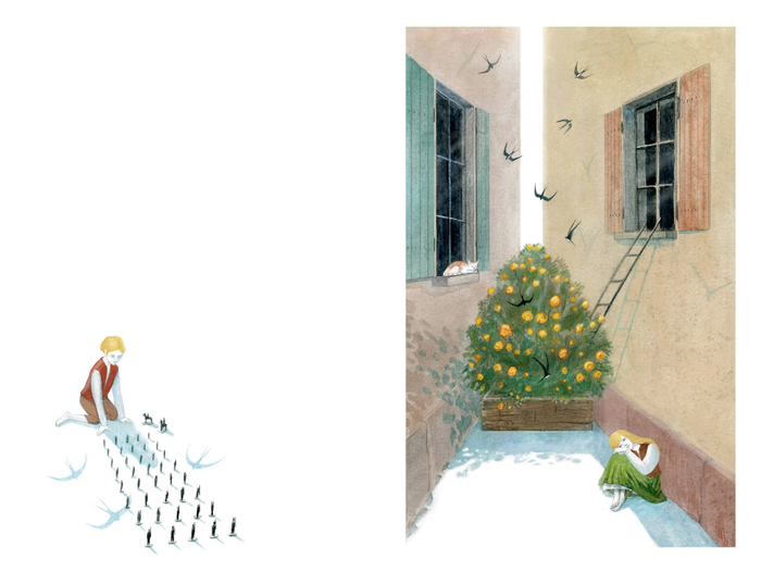 Иллюстрация к сказке Х. К. Андерсена "Снежная королева"