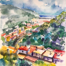 Вид на море в городе Таджа