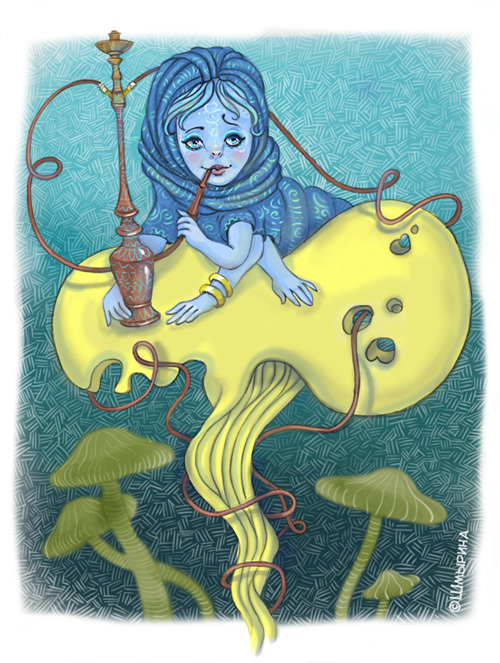 Синяя гусеница