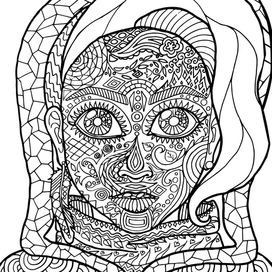 Мифическая раскраска4. Охотница