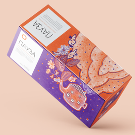 Иллюстрация для упаковки чая «Пауза»